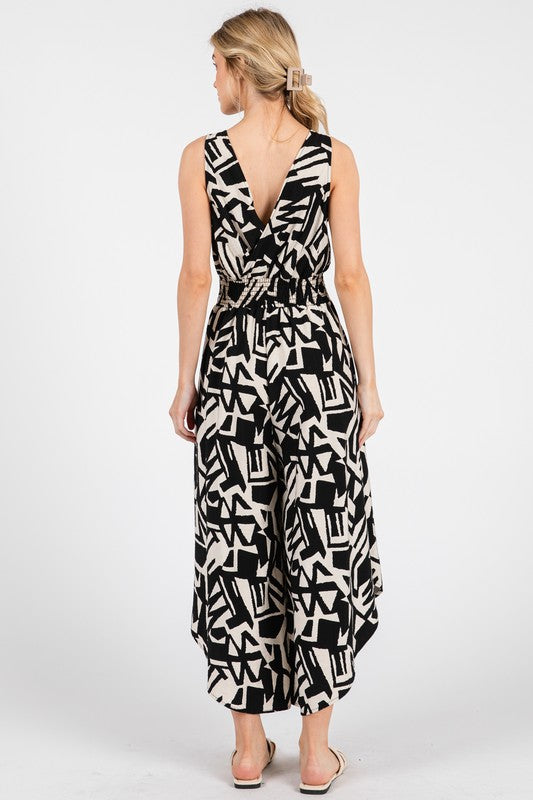 Surplice Sleeveless Jumpsuit