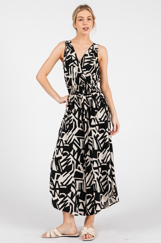 Surplice Sleeveless Jumpsuit