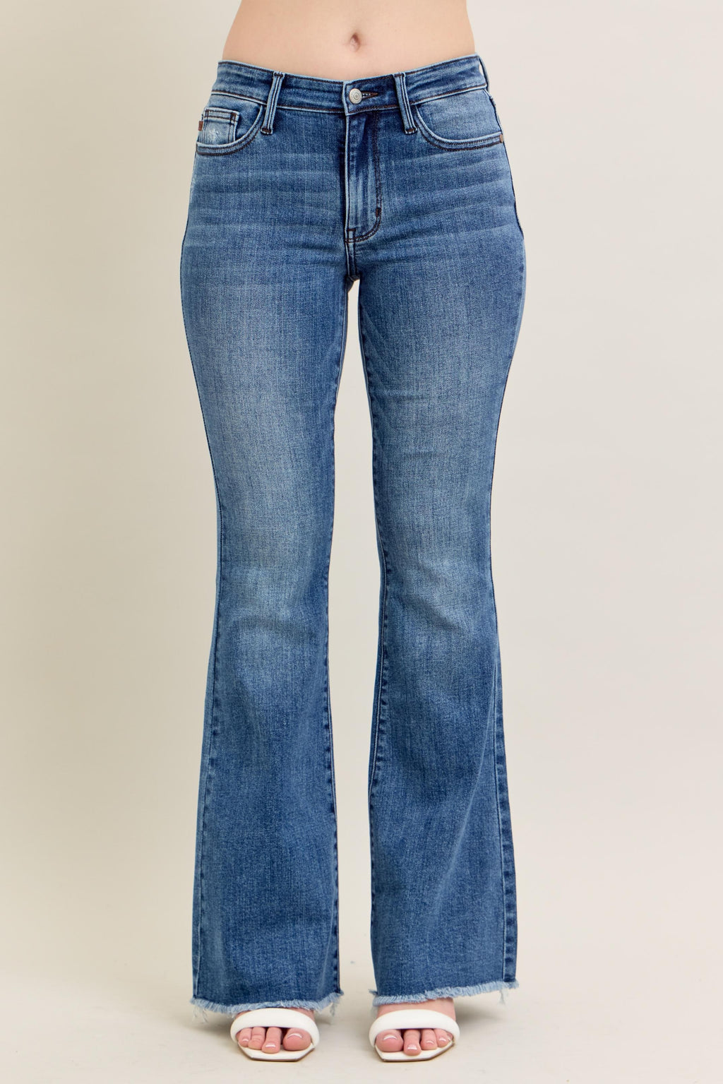 Judy Blue Mr Vintage Wash Flare W/ Destroy And Fray Hem