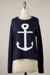 Anchor Nautical Beach Sweater Top