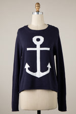 Anchor Nautical Beach Sweater Top
