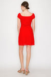 Lace V-neck Fitted Mini Dress