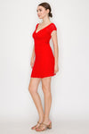 Lace V-neck Fitted Mini Dress