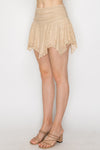 Layer Ruffled Lace Mini Skort
