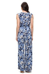 Ariella Surplice Jumpsuit w/ Belt - Navy