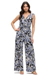 Ariella Surplice Jumpsuit w/ Belt -  Black