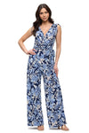 Ariella Surplice Jumpsuit w/ Belt - Navy