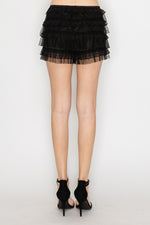 Lace Ruffle Mini Shorts