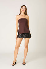 Strapless Top With Side Slits