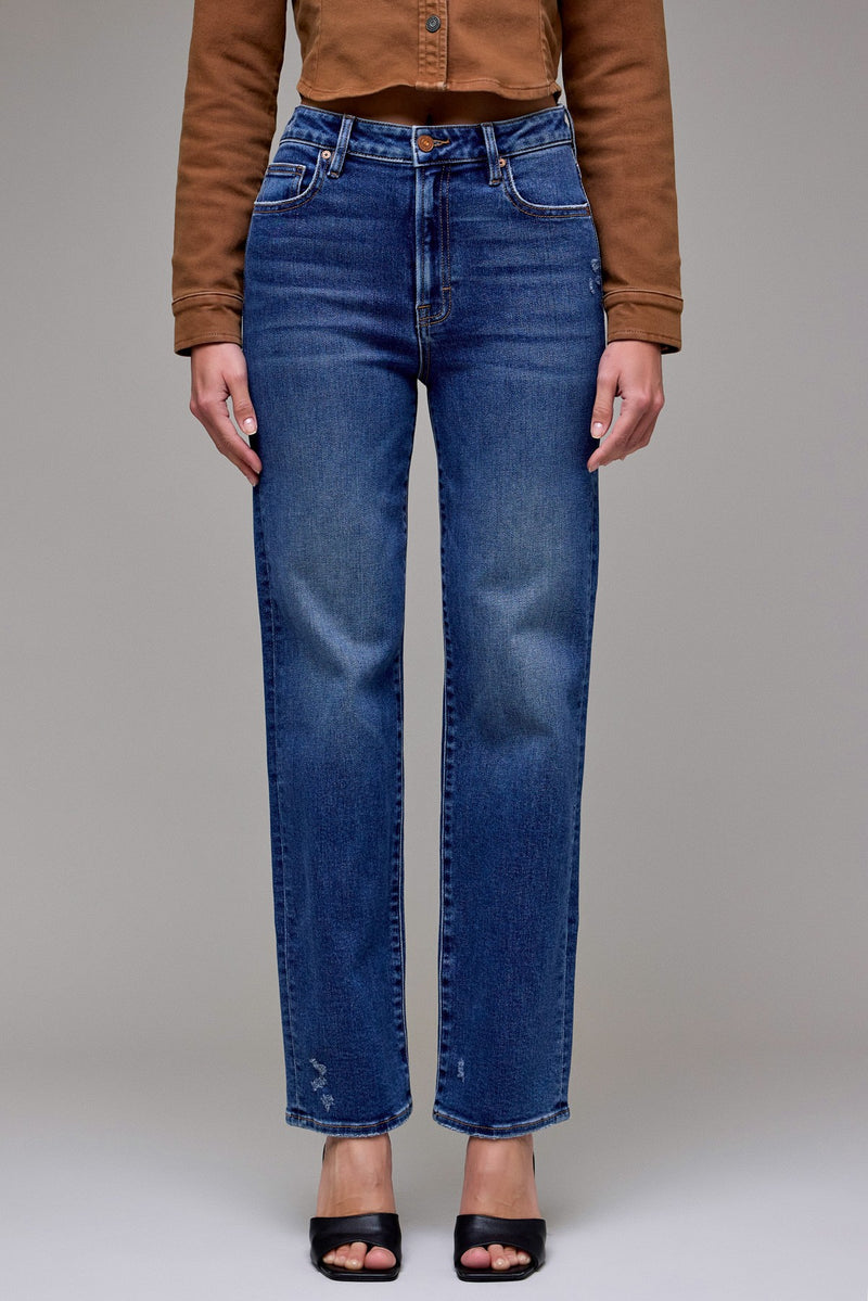 Hidden Clean Stretch High Rise Classic Straight Leg Jean