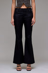 Hidden Coated Mid Rise Fashion Flare Jeans