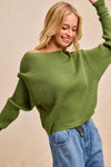 Waffle Knit Off Shoulder Top