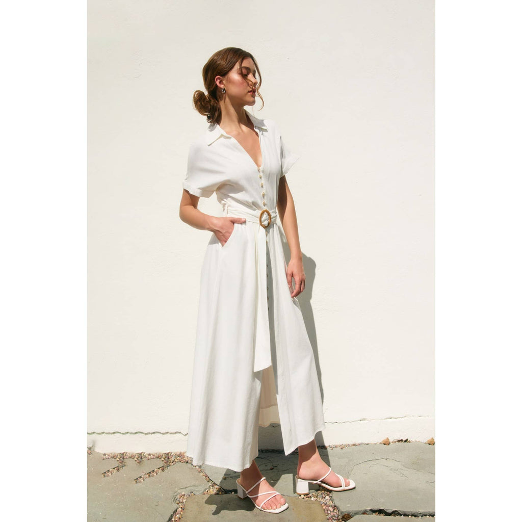 Heaven Sent Wicker Buckle Maxi Dress