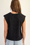 Textured Boucle Knit Sleeveless Sweater