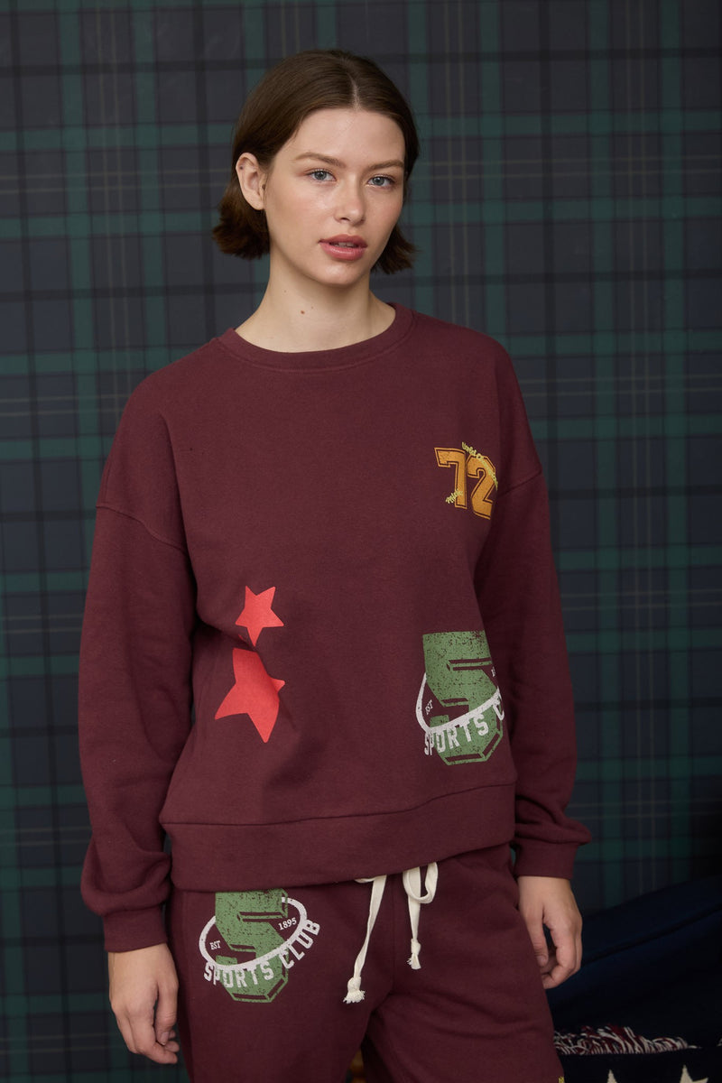 Sports Club Graphic Long Sleeve Top