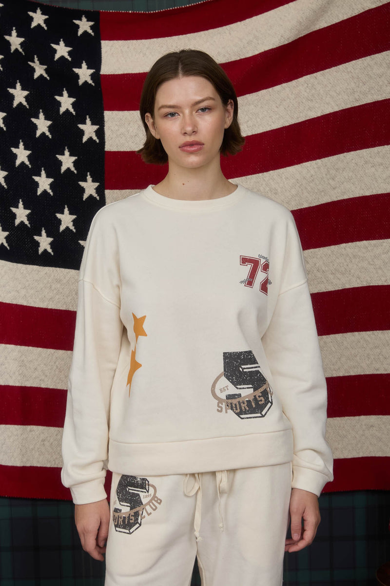 Sports Club Graphic Long Sleeve Top