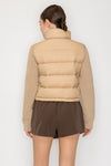 Knit Sleeve Padded Jacket