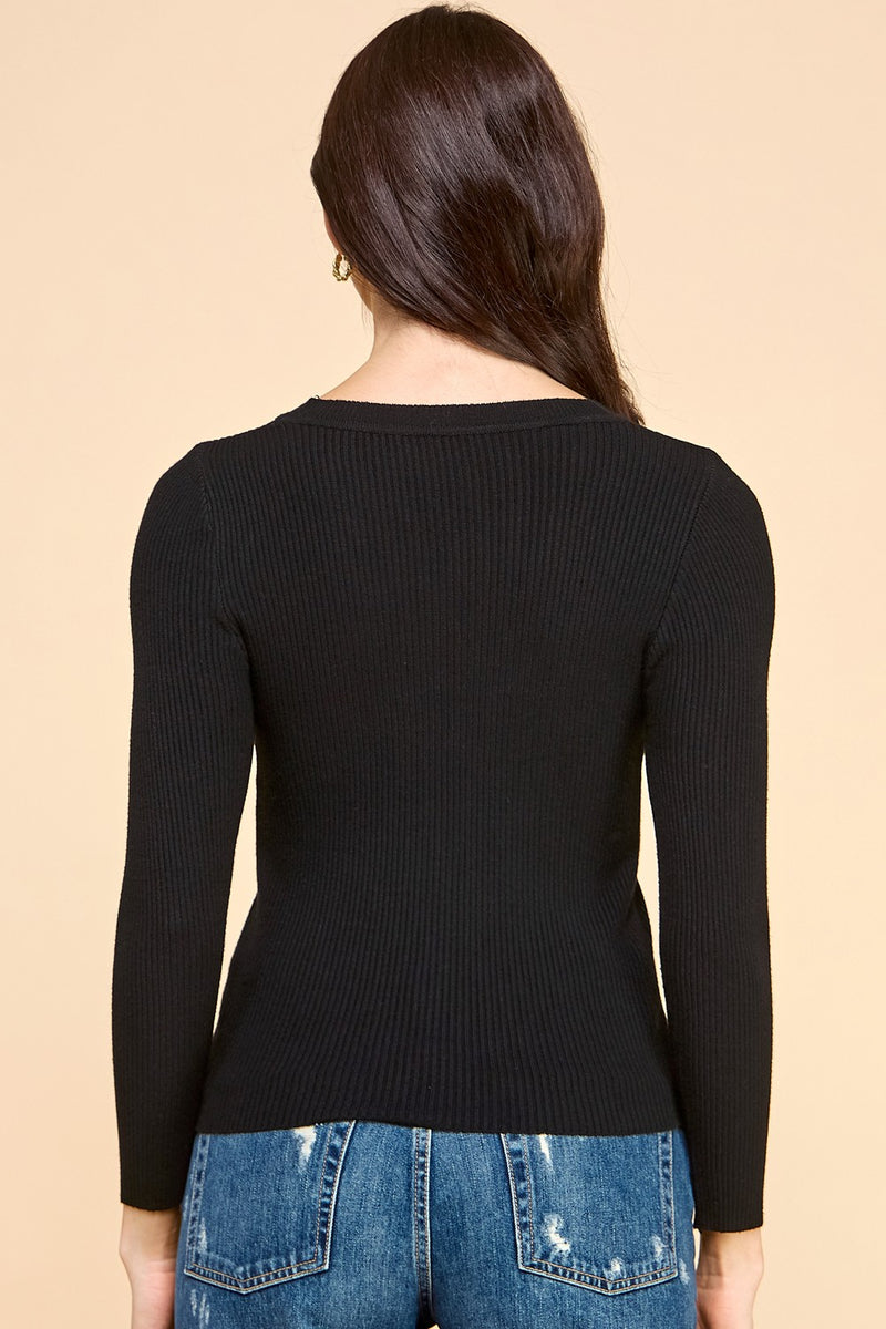 Classic Round Neck Knit Sweater