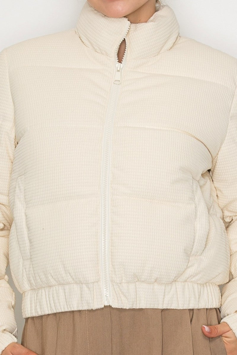 Textured Puffer Jacket