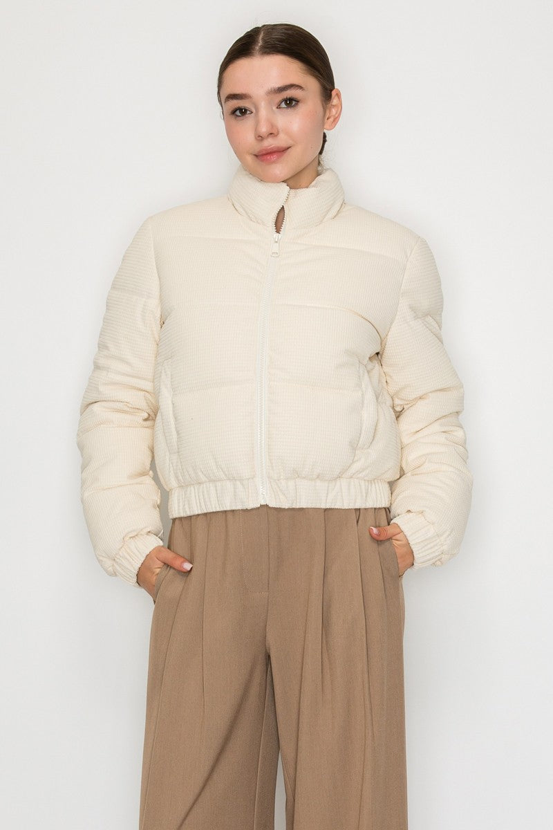 Textured Puffer Jacket