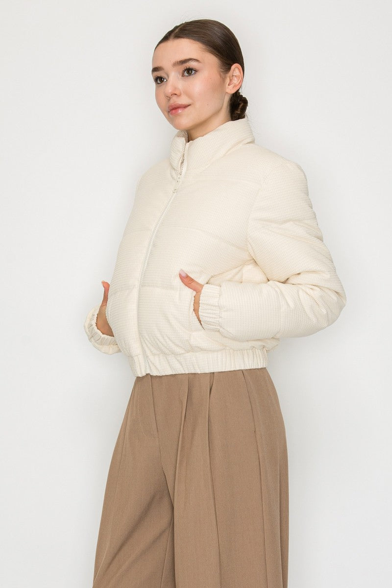 Textured Puffer Jacket