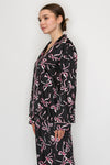 Ribbon Printed Pajama Top