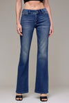 Hidden Double Waistband Low Rise Bootcut Jean