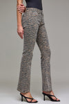 Tiger Print Low Rise Bootcut Jeans