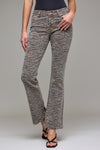 Tiger Print Low Rise Bootcut Jeans