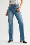 JBD Waistband Detail Wide Leg Jean