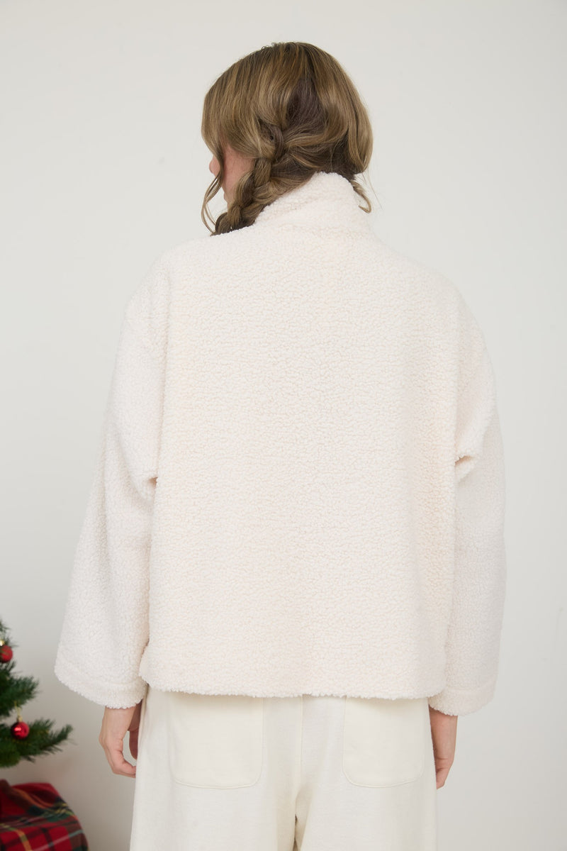 Teddy And Denim Mixed Media Jacket