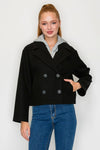 Hooded Button Blazer Jacket
