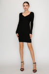 Twisted Rib Sweater Mini Dress