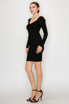 Twisted Rib Sweater Mini Dress