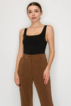 Square Neck Sleeveless Bodysuit