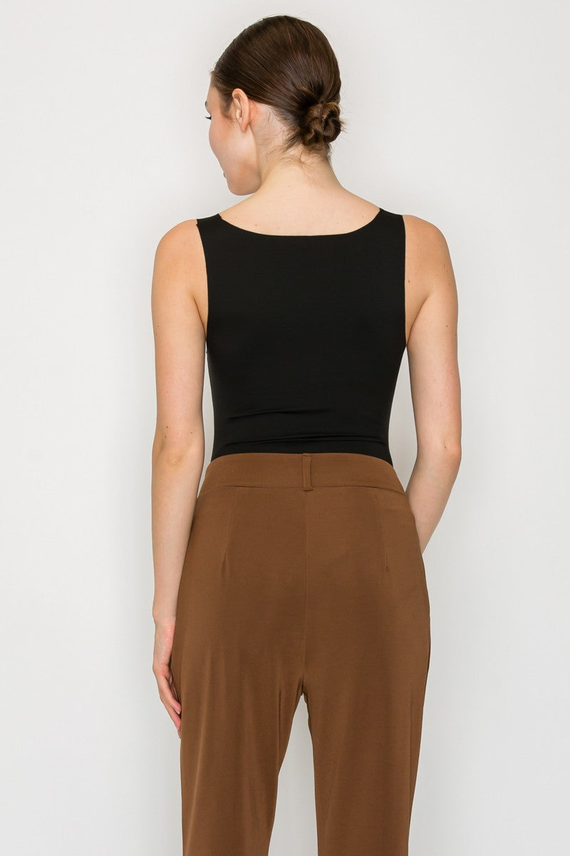 Square Neck Sleeveless Bodysuit