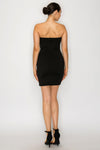 Rhinestone Seam Tube Mini Dress