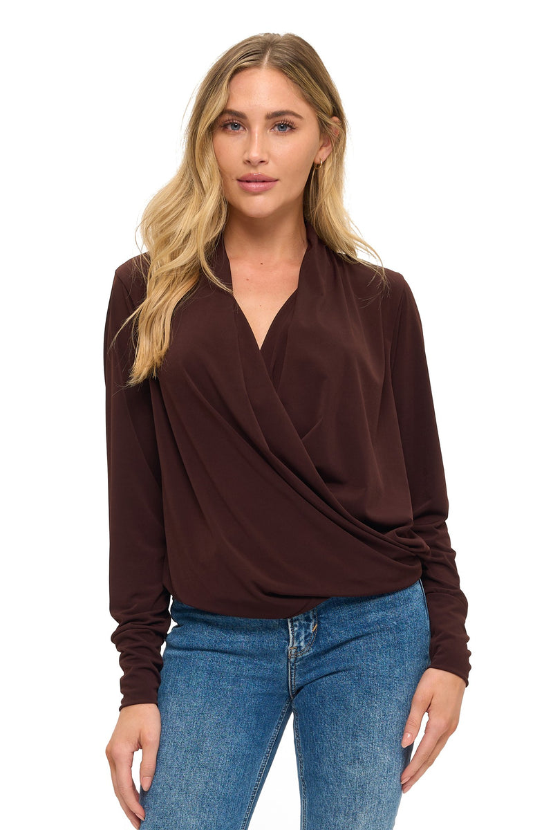 Long Sleeve Surplice Top