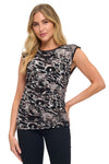 Leopard Lace Ruched Tank Top