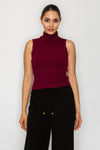 Turtle Neck Sleeveless Sweater Top