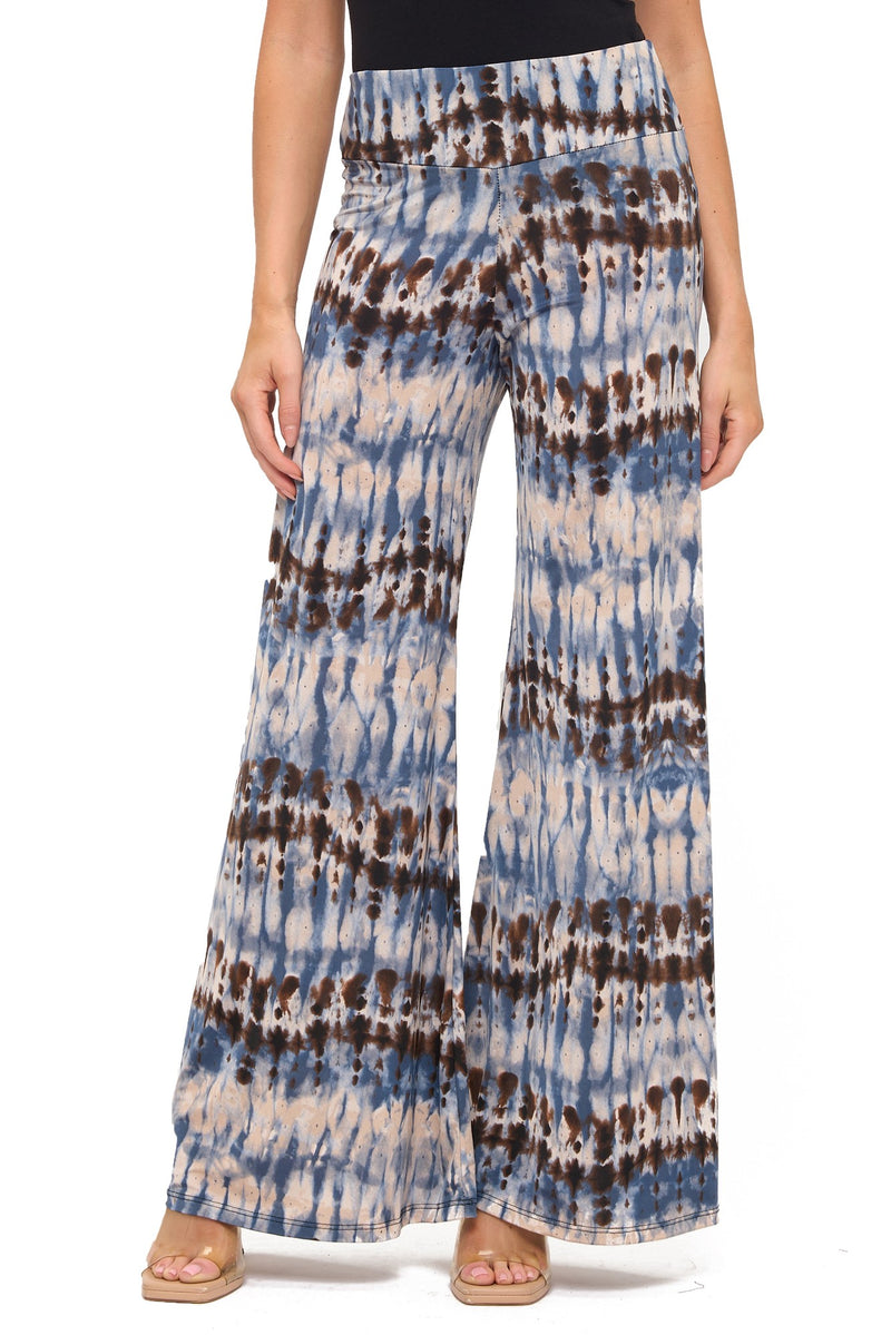 Blue Tie Dye Printed Palazzo Pant