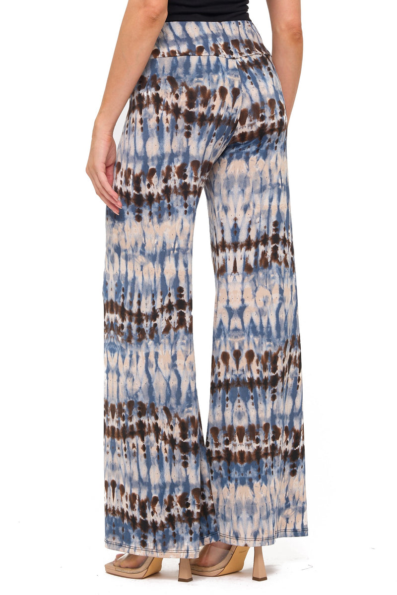 Blue Tie Dye Printed Palazzo Pant