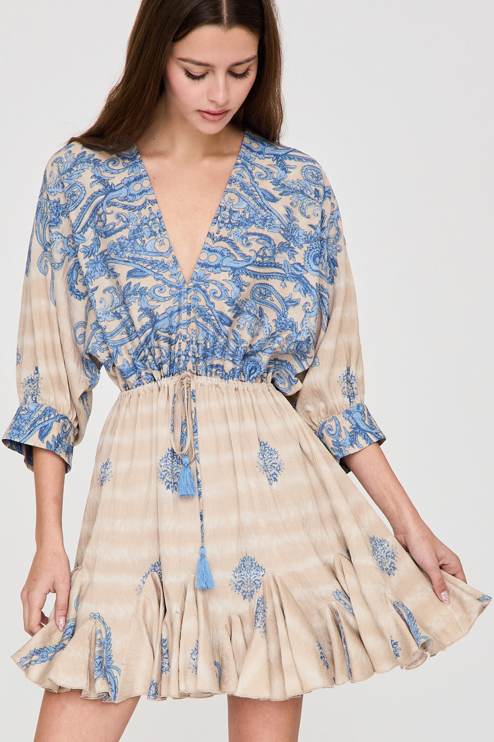 Oatmeal/Blue