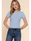 Short Sleeve Crew Rib Crop Top