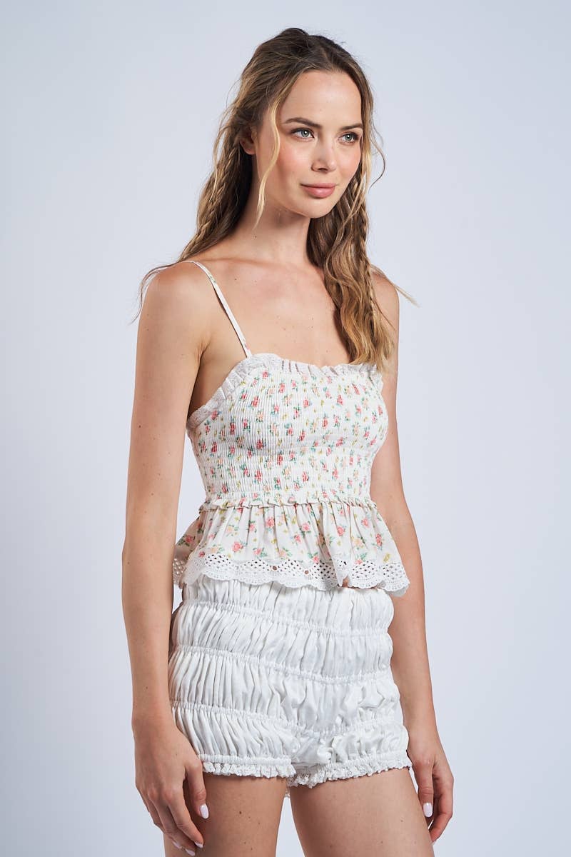 Ditsy Floral Print Cami Top