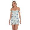 Floral Mesh Off Shoulder Bodycon Dress