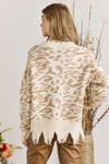 Frayed Edge Leopard Sweater