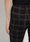 Lysse Pattern Baby Bootcut Leggings - Cold Chestnut Check