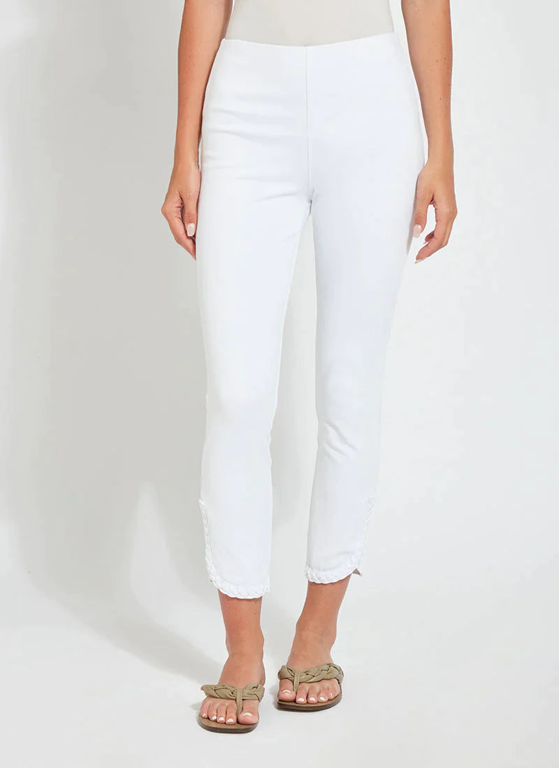 Lysse Happy Hour Braided Cropped White Denim