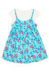 Floral Dress W/ Double Layers- Girls